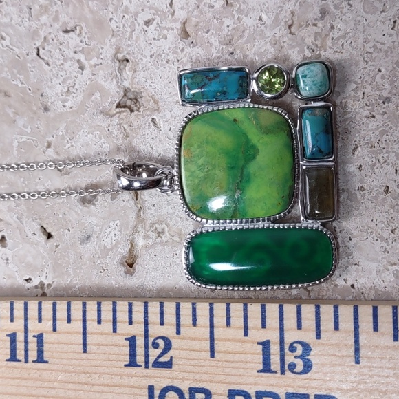 BBJ Designs Multi Stone/Sterling Silver Necklace - Picture 6 of 7